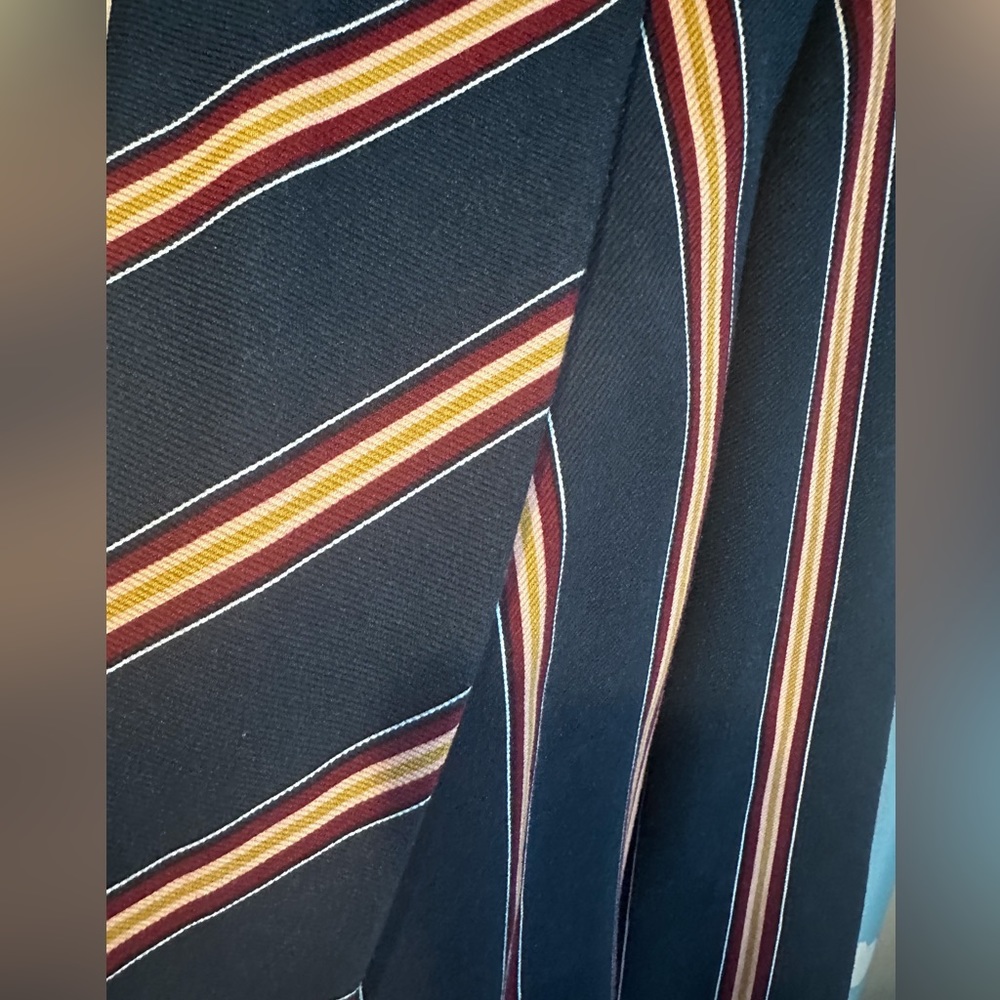 Chico's Navy Striped Blazer with Gold Accents - Picture 2 of 6